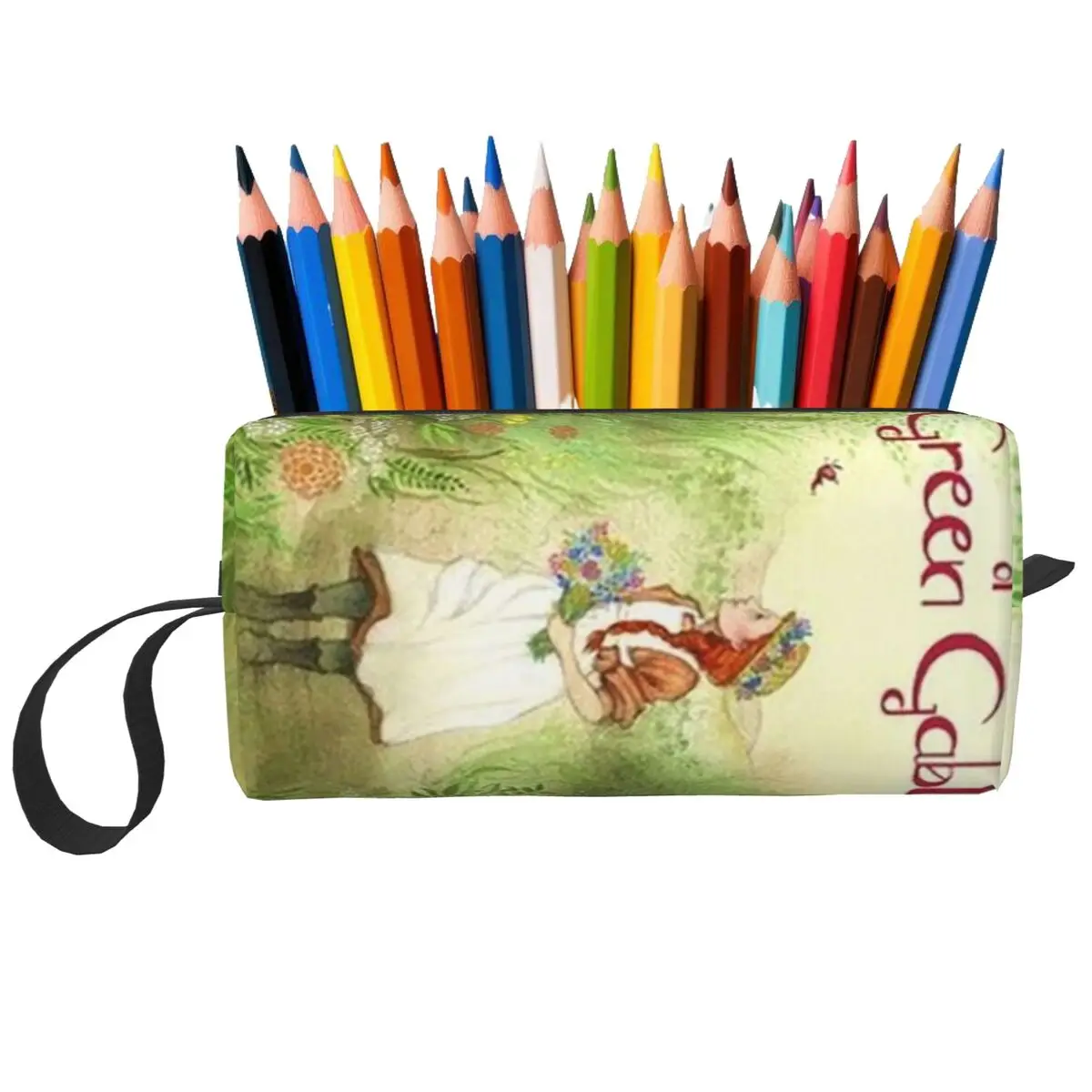 Anne Of Green Gables Makeup Bag Cosmetic Organizer Storage Dopp Kit Toiletry Cosmetic Bag for Women Beauty Travel Pencil Case
