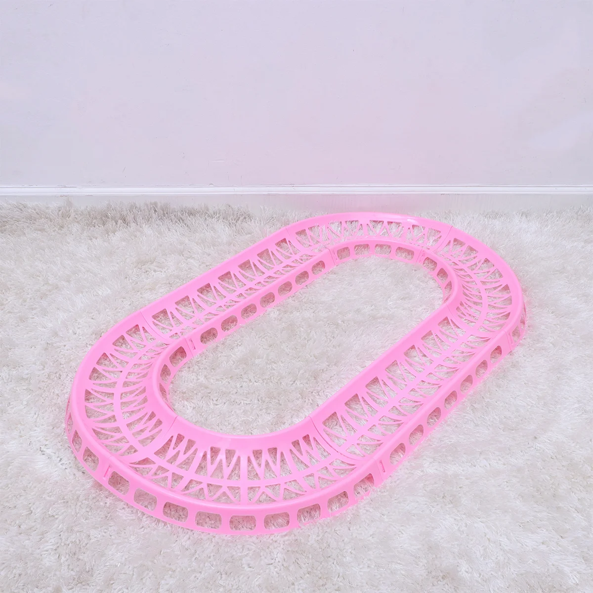 

6Pcs Funny Pet Hamster Training Interactive Roller Ball Track Sports Playing Toy(Pink) pet assembled track