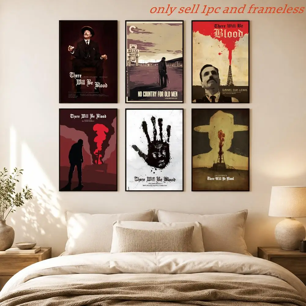 Epic Movie T-There Will Be Blood Poster HD Home Sticky Wall Waterproof Home Living Room Bar Aesthetic Decor