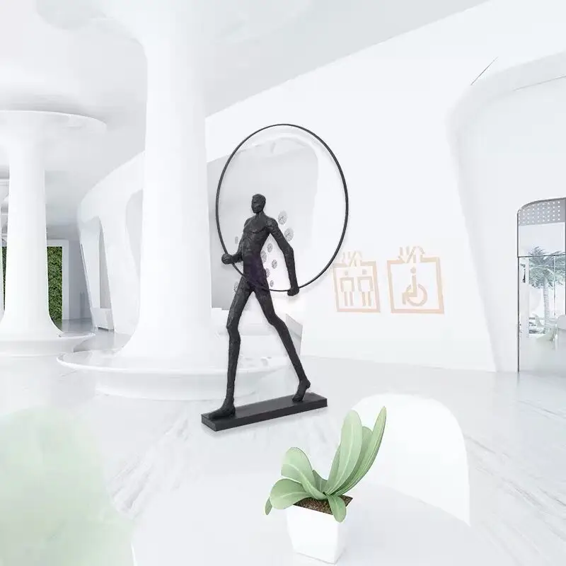 Creative abstract figure ornament Large floor-to-ceiling decorative artwork