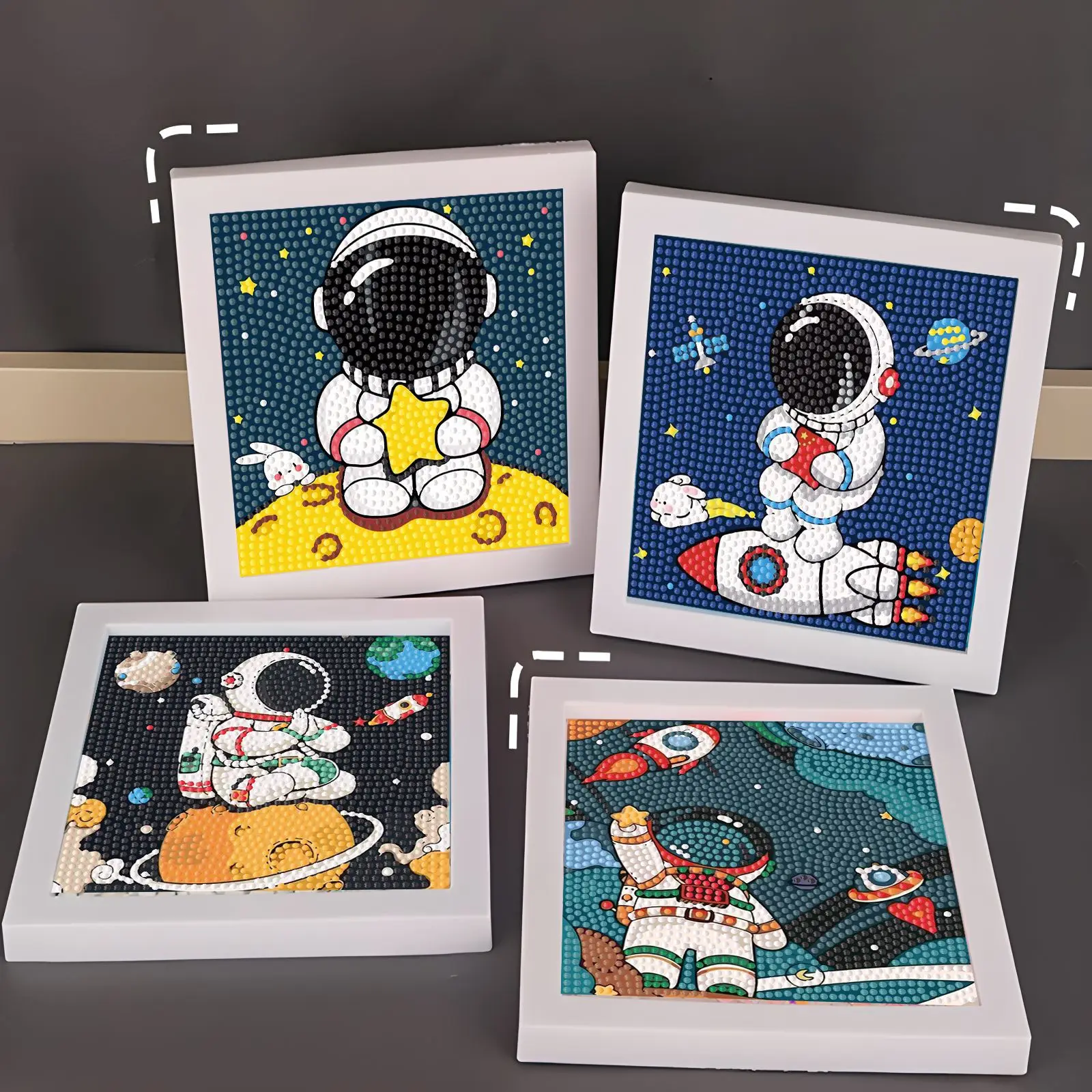 Pintura Decorativa de Diamantes de Cristal, Kit de Bordado en Cruz 5D, Astronauta Espacial, Arte Hecho a Mano para Niños, Pintura, Regalo de Cumpleaños