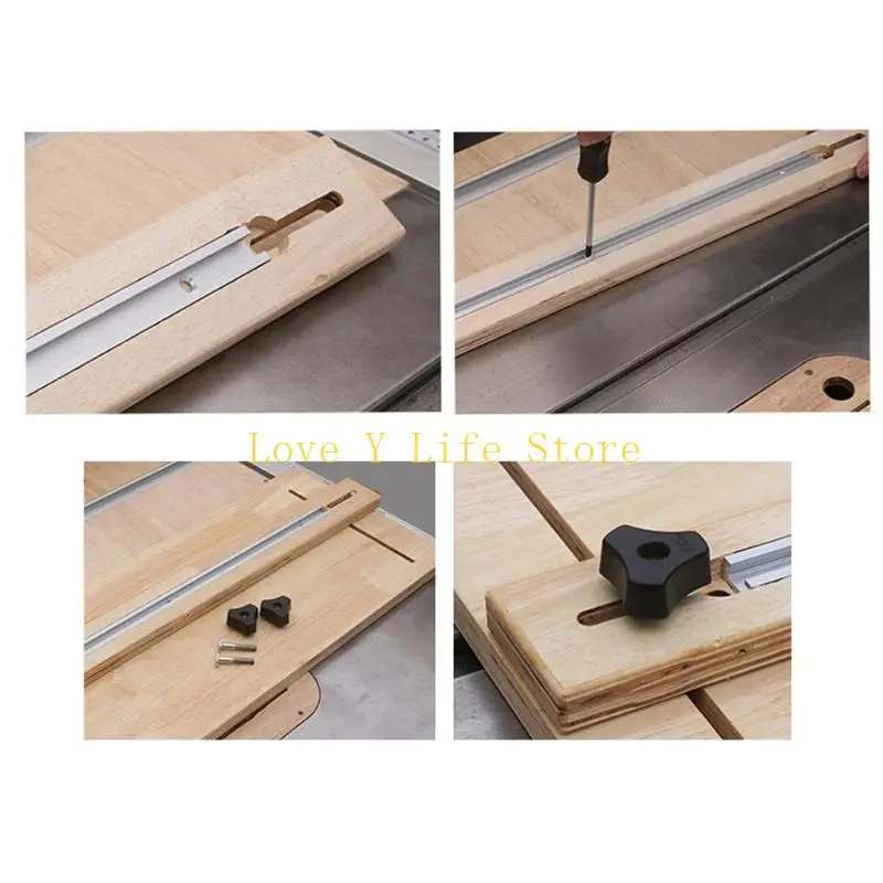 L74C Fixture Slot Router Table Woodworking Tool Double-Cut Jig Profile 30/40/50/60cm