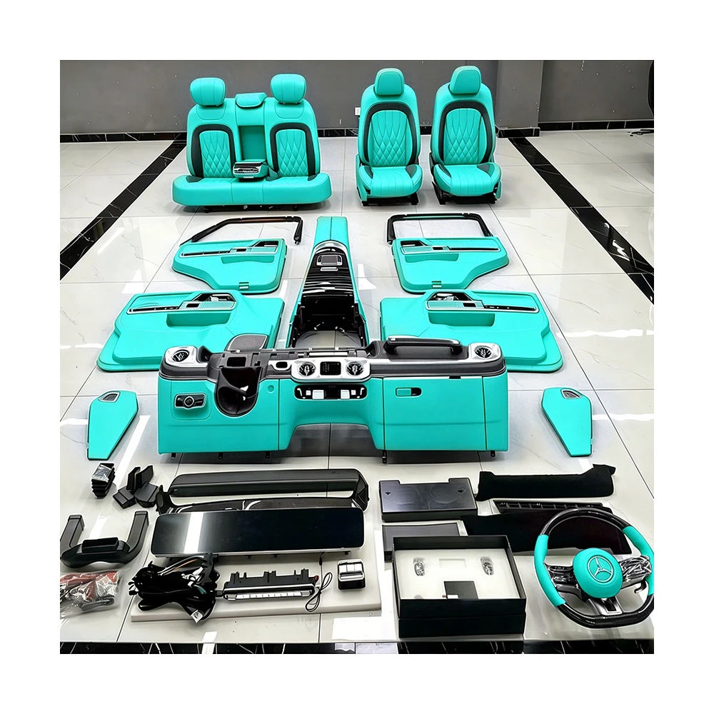 Complete Luxury Cabin Interior Upgrade Kit for Mercedes Benz G Class W463 W464 with Nappa Leather Dashboard Custom Color Options