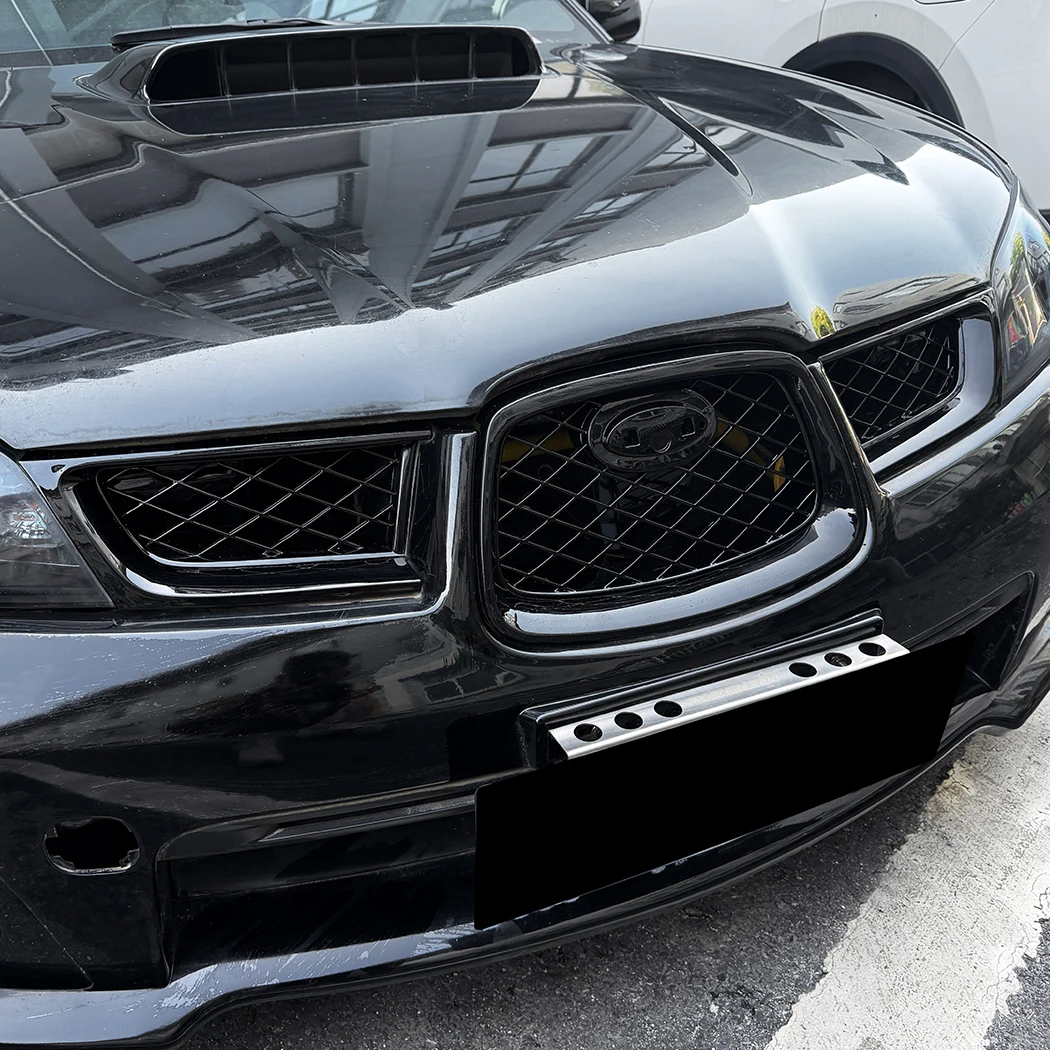 1Set Black ABS Racing Front Bumper Grille For Subaru Impreza WRX STI 2006-2007 Exterior Car Styling Tuning Mod Accessories