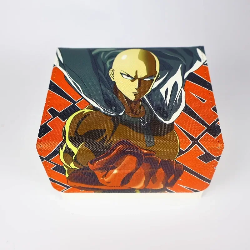 Ein Punch-Man Saitama selbst gemachte magnetische Attraktion Leder karte Aufbewahrung sbox Anime Klassiker Spieles ammlung Karten Spielzeug Geschenk