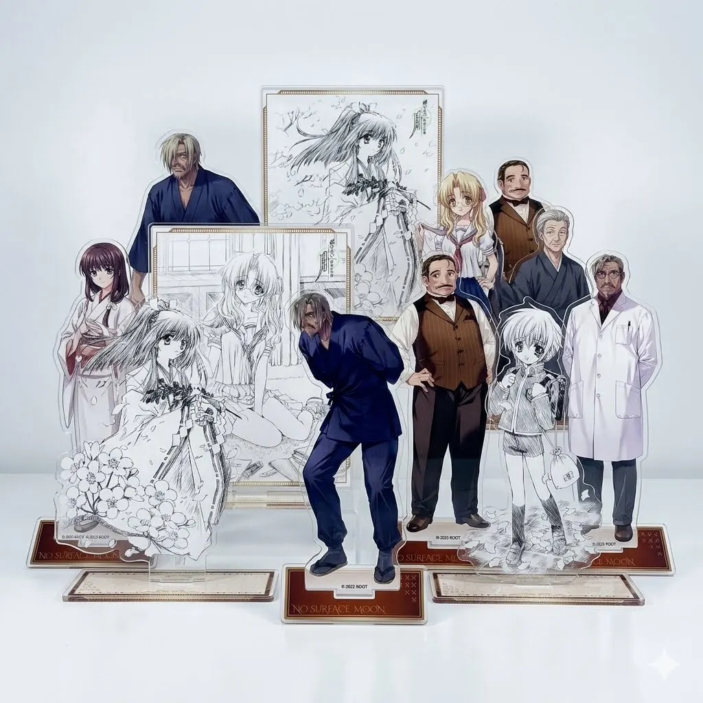 No Surface Moon Vest 15cm Acrylic Stand Keyring Keychain Ganz Tsukihime Arcueid Akiha Ciel Type Outfit Anime Desktop Decor