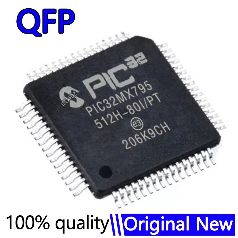 

PIC32MX795F512H-80I/PT PIC32MX795F512H QFP-64 MCU 100% New Original