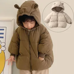 Children Clothes Outerwear Spring Autumn Boys Girls Hooded Cartoon Ears Jackets Kids Clothing Solid Fashion Coat For Infant 1-5Y