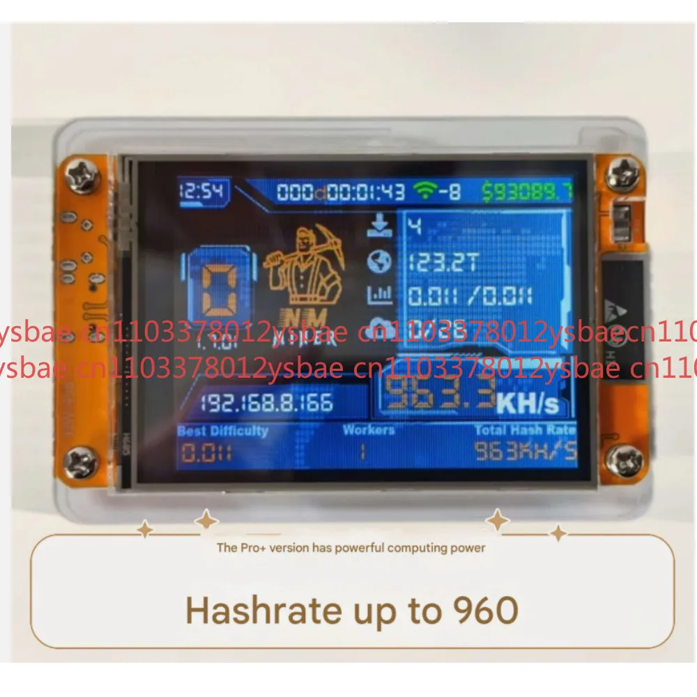 OK NMMiner 2.8 inch 1000K Hashrate BTC Solo LotteryCrypto Bitcoin Miner Solo Mini4L