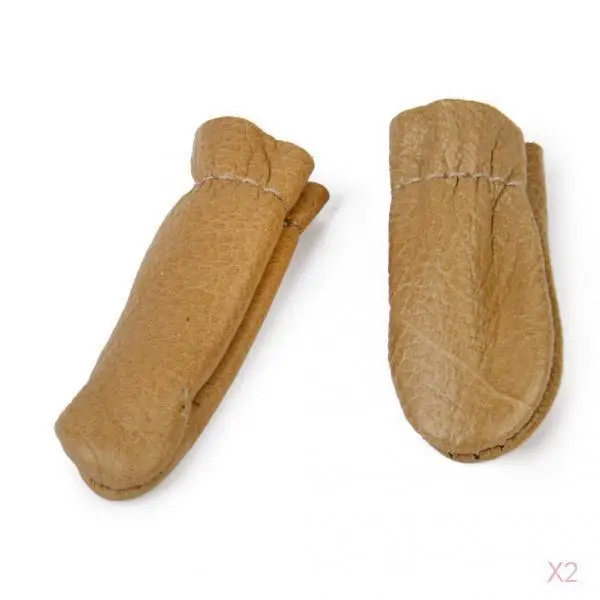 Finger Cots Leather Cowhide Thimble Sleeves Sanding Polishing Guard Set for Craft Workshop Use