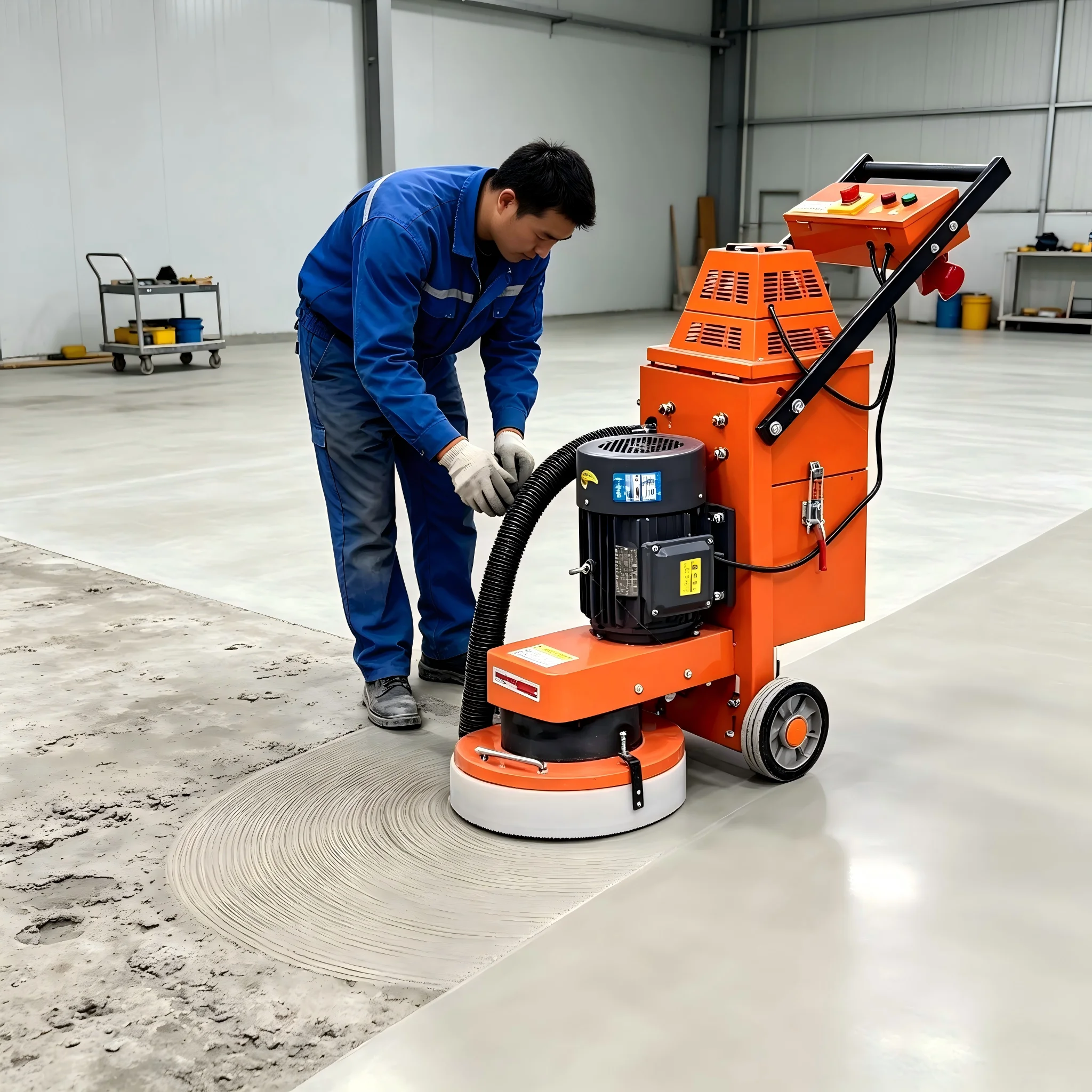Manufacturer 12 planetary concrete ground grinding and polishing machine, frequency conversion speed regulation, remote control