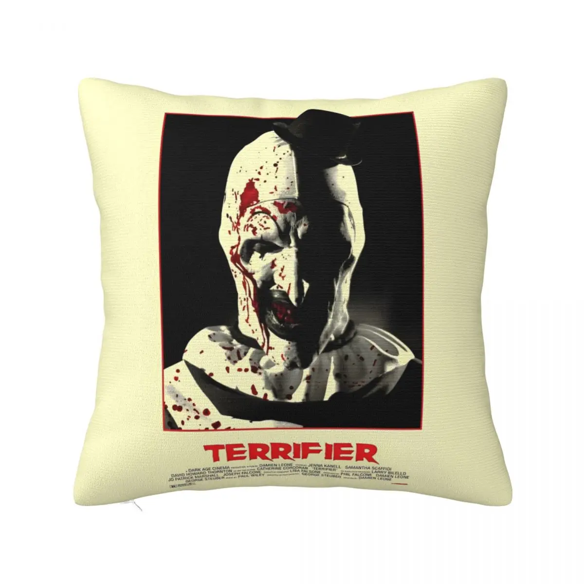 Terrifier Horror Clown Pillowcase Double-sided Printing Cushion Cover Decorative Throw Pillow Case Cover Bed Zipper 40*40cm