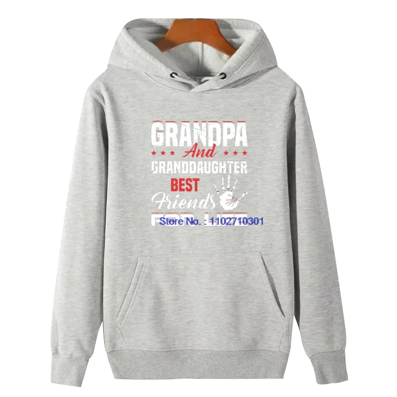 أزياء سميكة سترة هوديي الجد والحفيدة أفضل أصدقاء مدى الحياة الجرافيك قمصان سويت شيرت بقلنسوة الرجال الشتاء سترة #4