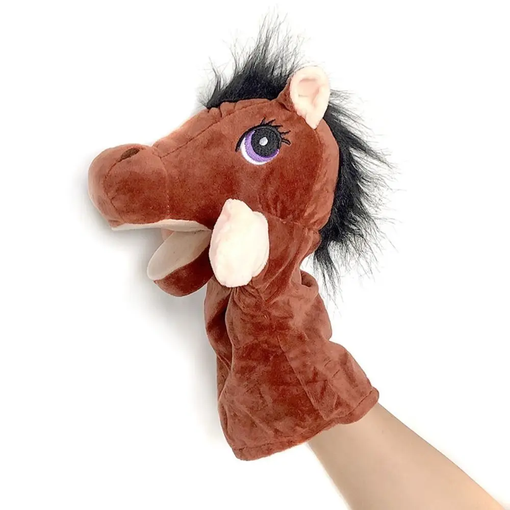 Durable Soft Hand Finger Puppet Cartoon Elephant Monkey Interactive Hippo Pig Plushed Children