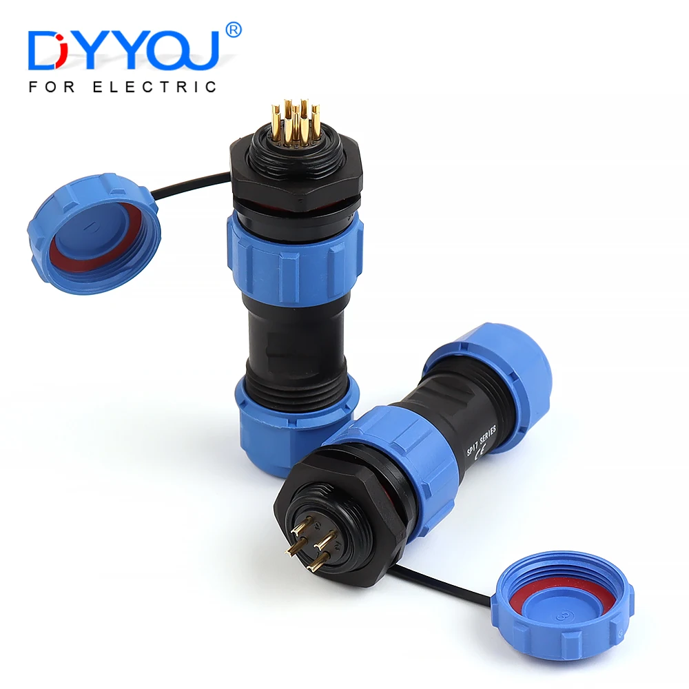 SP17 Aviation IP68 Waterproof Connector Male Female Back Nut 2/3/4/5/7/9/10 Pin Welding Plug Socket Electrical Wire Connectors