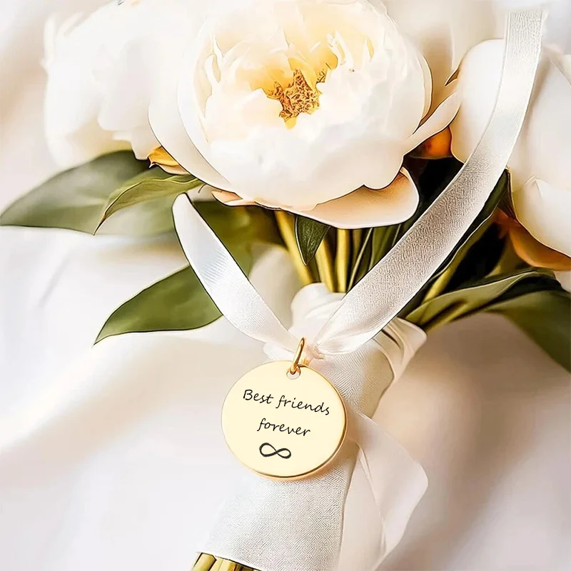 

Custom Stainless Steel Round Pendant/Engraved Name/Date/Pattern / Hanging on Necklace or Bracelet/Newlywed / Newborn Custom
