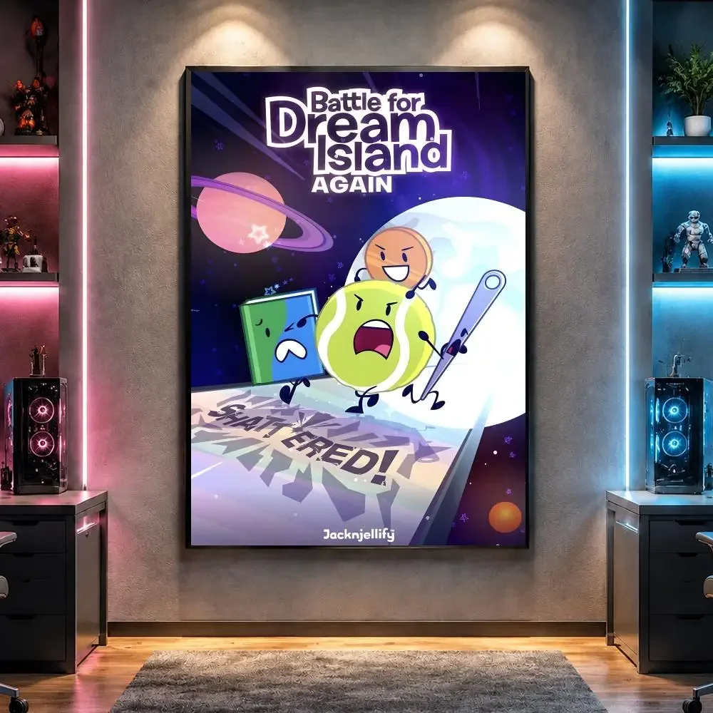 Cartoon B-BFDIA Object Show Poster Wall Art Bedroom Living Room Dorm Bar Cafe Gym Studio Home Decor Gifts