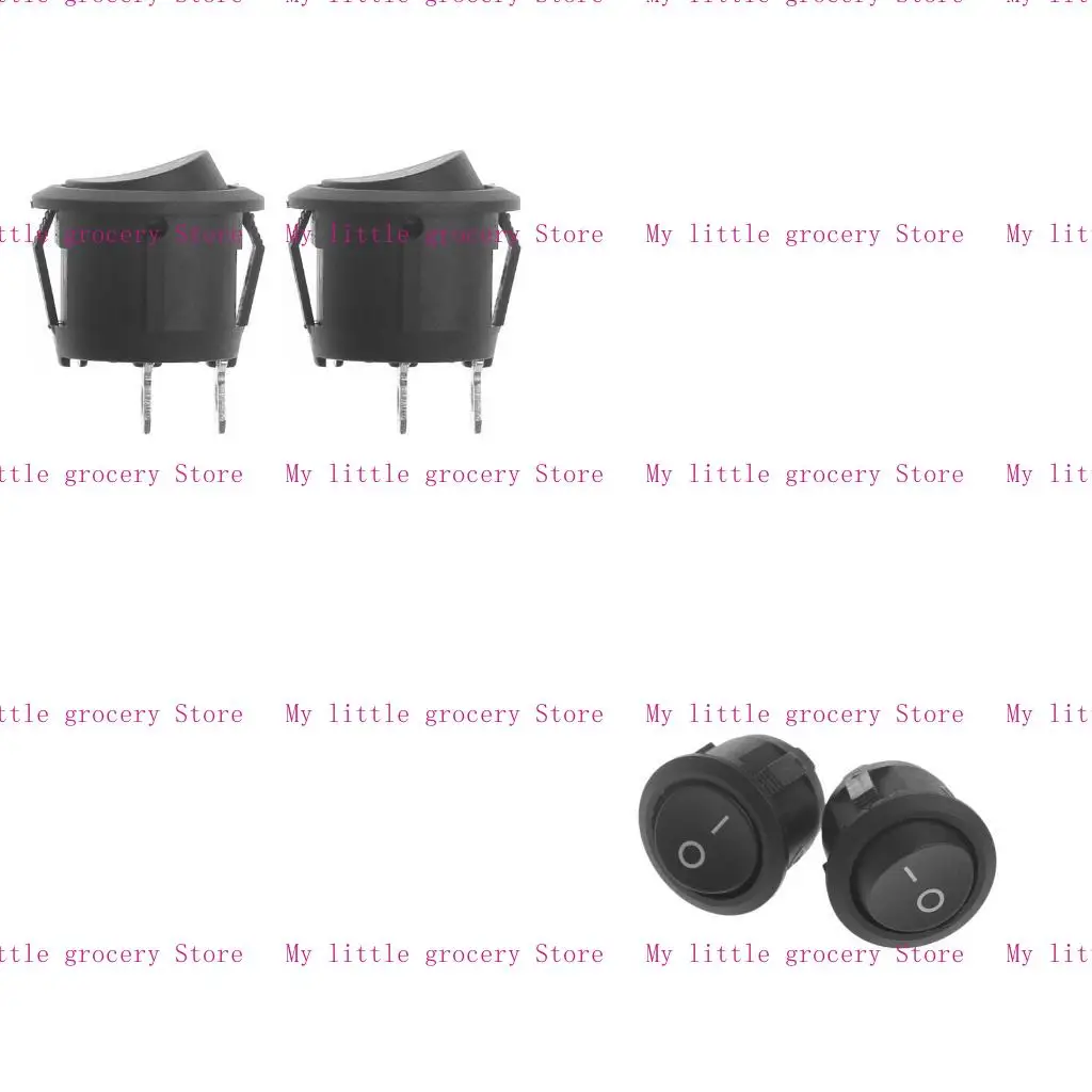 D5BD 2x 2 pines Rocker Switch Black SPDT Inmisionadores instantánea encendido Mini 2 Posición Switch