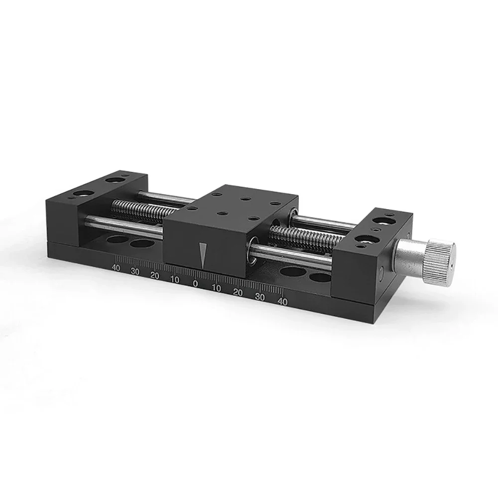 Manual Precision Sliding Table Optical Experiments Micro Manual Translation Stage with Bottom Plate Stroke 50MM 80MM 120MM