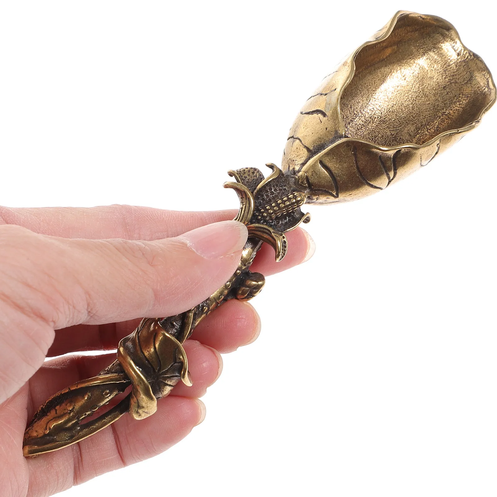 1Pcs Elegant Lotus Style Tea Scoop Wooden Mini Spatula Perfect Tea Accessories for Coffee Beans Bath Salts Sugar Nuts Flour view 4