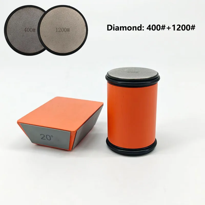 Rollende messenslijper Magnetische meshouder Diamantslijpsteenset met 15 en 20 graden hoekrol Keukenaccessoire - afbeelding 1