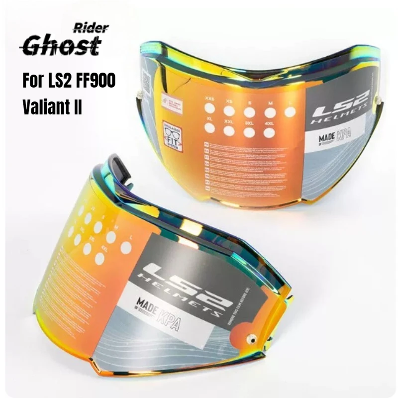 FF900 Helmet Visor for LS2 FF900 Valiant II Glod Shield for LS2 Lens Model with Anti-fog Patch Holes Windshield Accessories