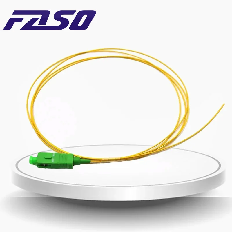 

FASO 50Pcs 2 Meter SC APC Fiber Optic Pigtail SM G652D SX Core 3.0mm Pigtail LSZH Yellow Jacket