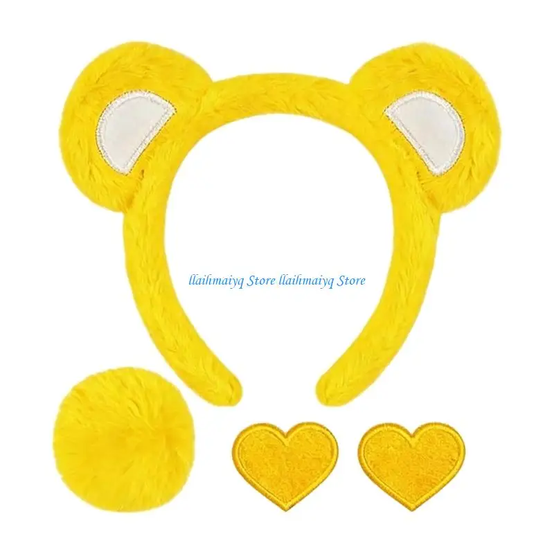 573B Adult Animal Fancy Costume Accessories Bear Cosplay Halloween Costumes 4Pcs