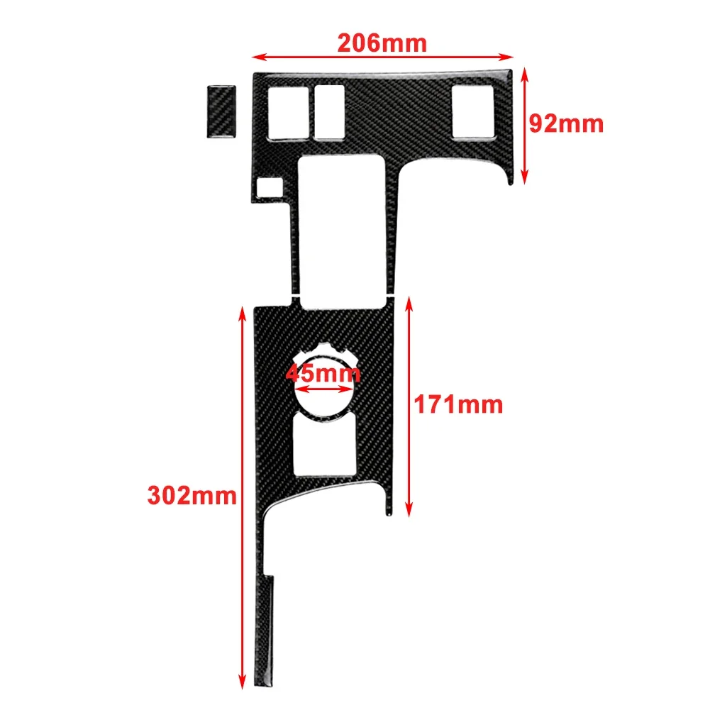 LHD ألياف الكربون سيارة والعتاد التحول صندوق غطاء لوحة الكسوة اكسسوارات الديكور لكزس IS250 IS350 2014 2015 2016 2017 2018 2019