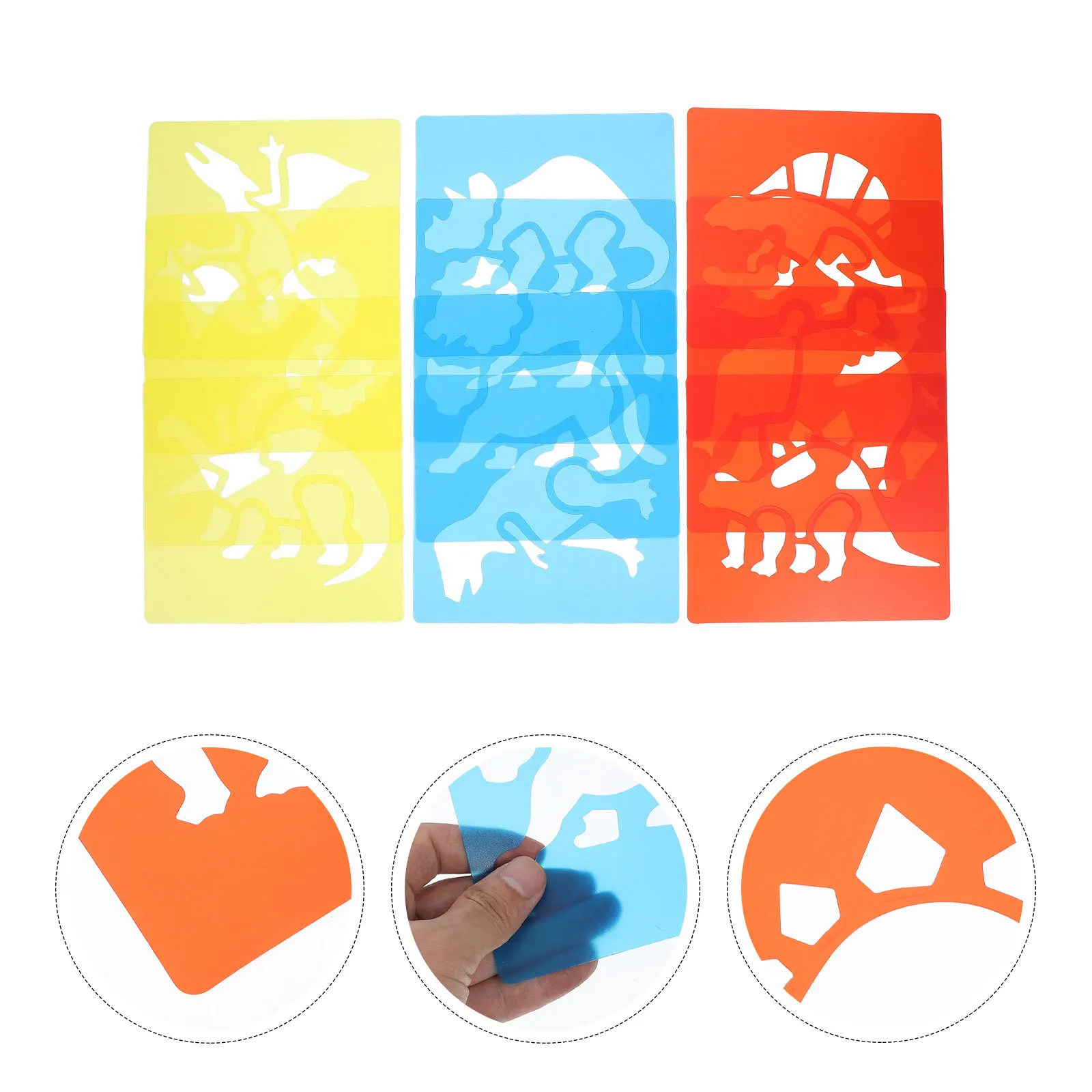 

12Pcs Childrens Drawing Templates Reusable Plastic Stencils for DIY Tracing Art Projects on Wood Paper Fabric Wall Floor