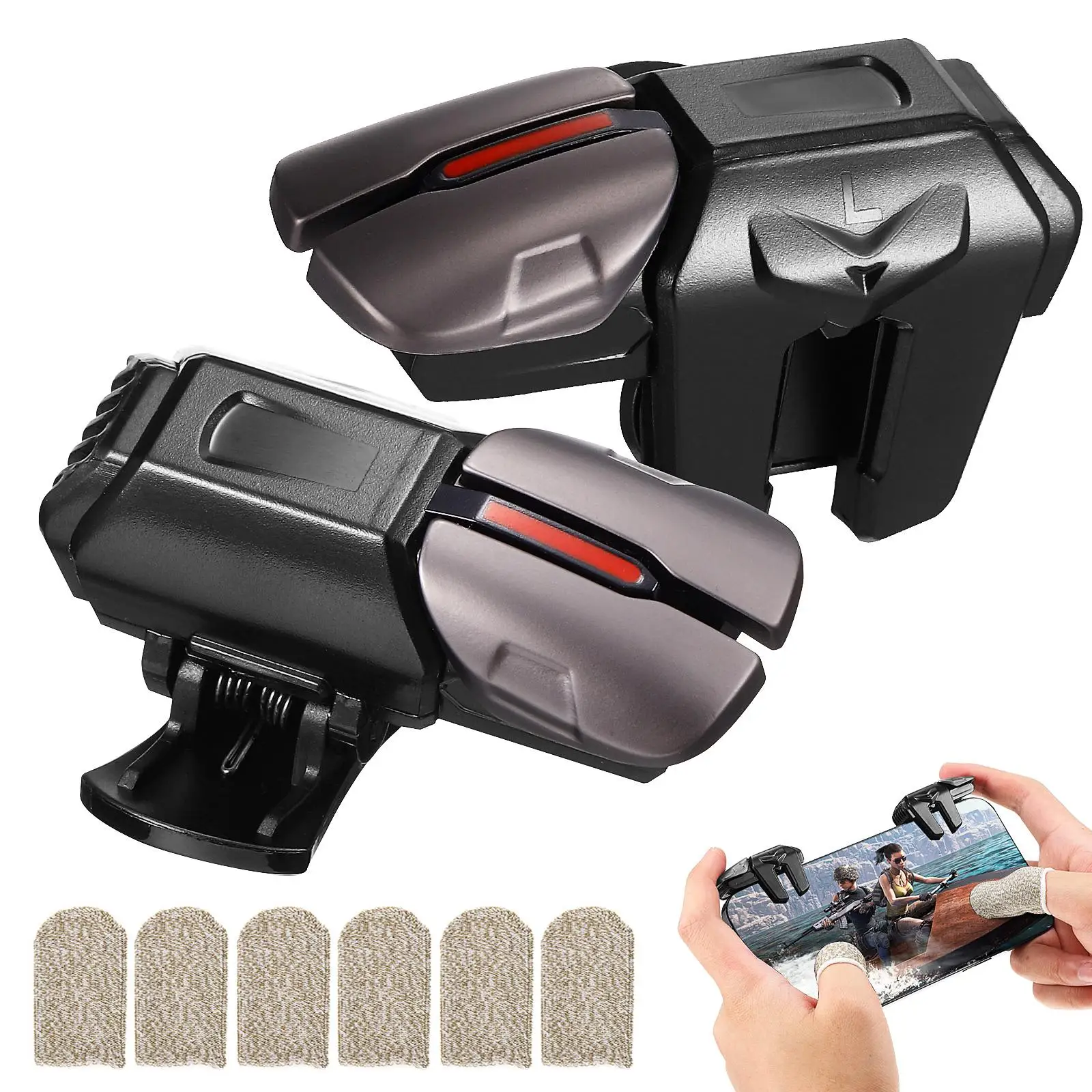 

Auxiliary Button Mobile Gaming Controller Game Supplies Triggers for Phone Controllers Ergonomic Handle