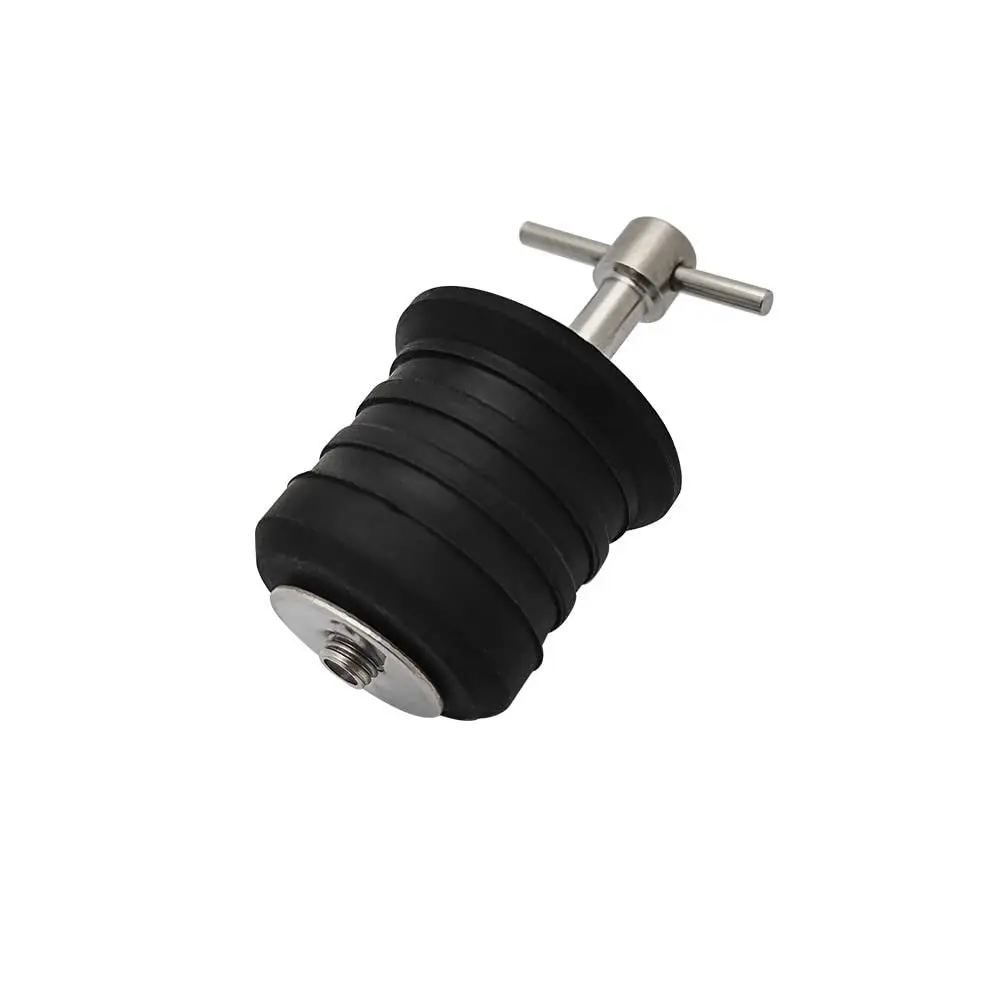 Plated T-Handle Boat Drain Plug Twist -Turn Easy To Install Marine Rubber Plugs Seal Design Cross Boat Accessories Fishermen