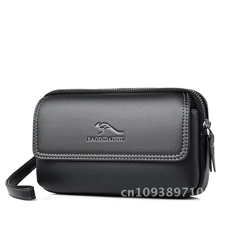 

Bag Card Men Fashion Solid Color Cowhide Men's Brand Handbag Wallet For Men Bolso Hombre Homme Sacoche For Bag Wallet Clutch