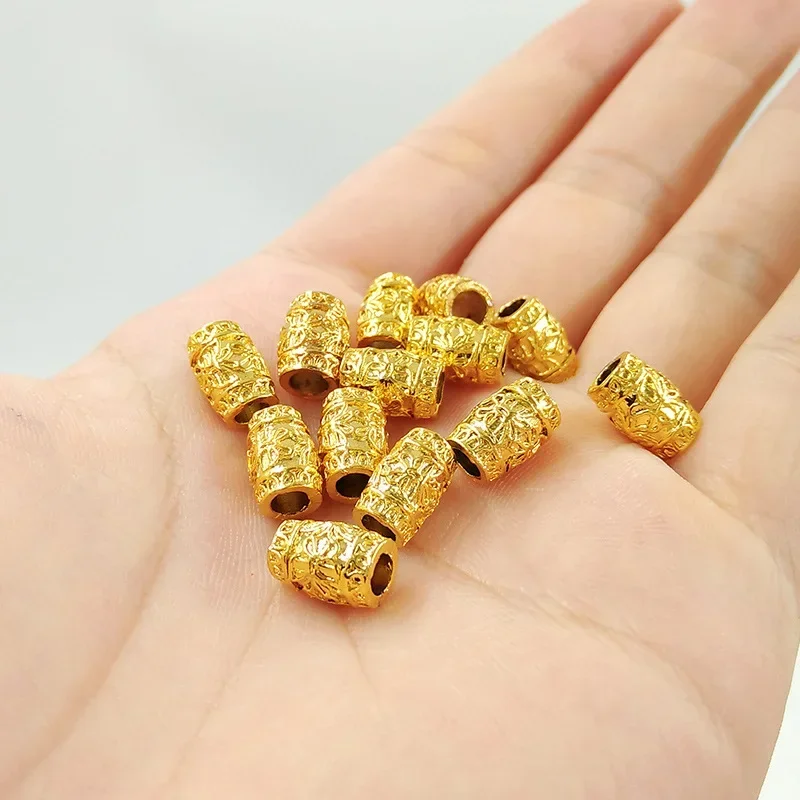 9999 Real Gold 24K Gold Gold Beaded Accessories Butterfly Bucket Beads DIY Beaded Accessories