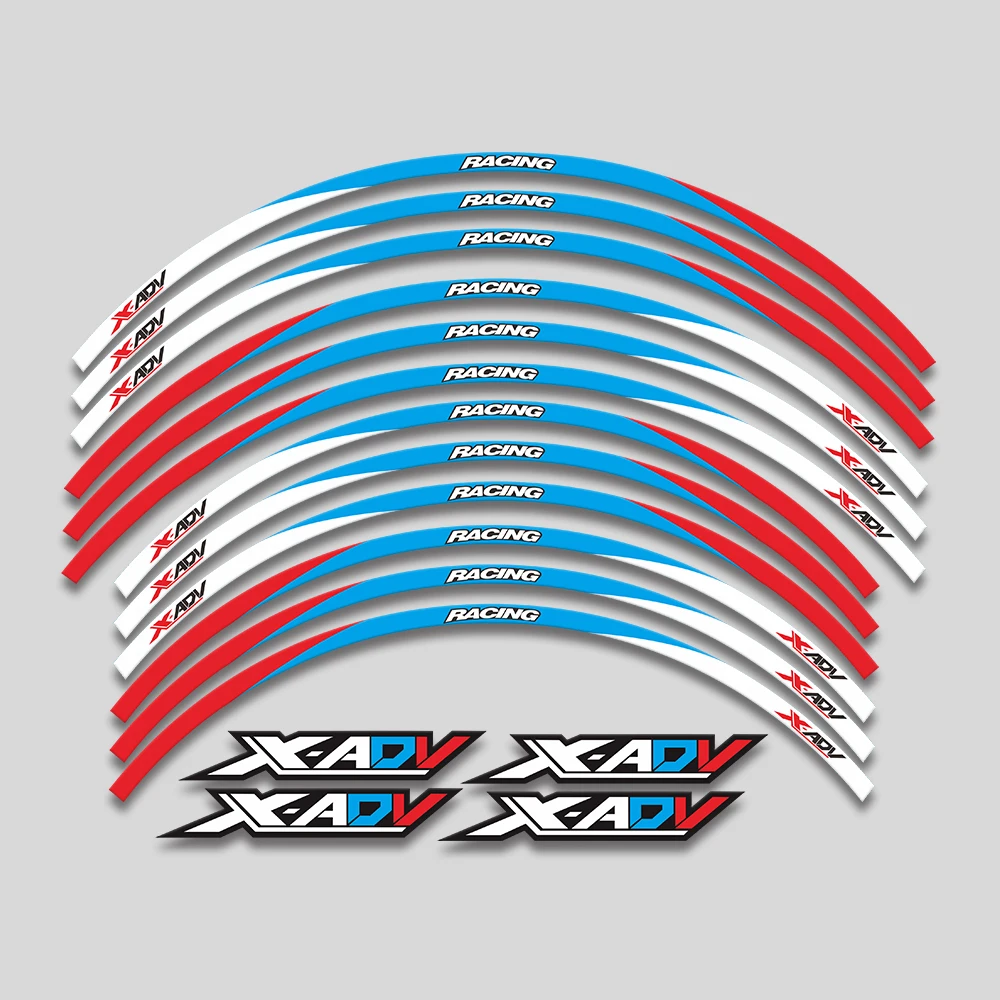 Motorcycle Accessories Stickers Wheels Hub Reflective Stripes Tape Rim Tire Decals Set For HONDA xadv750 X-ADV X ADV xadv 750