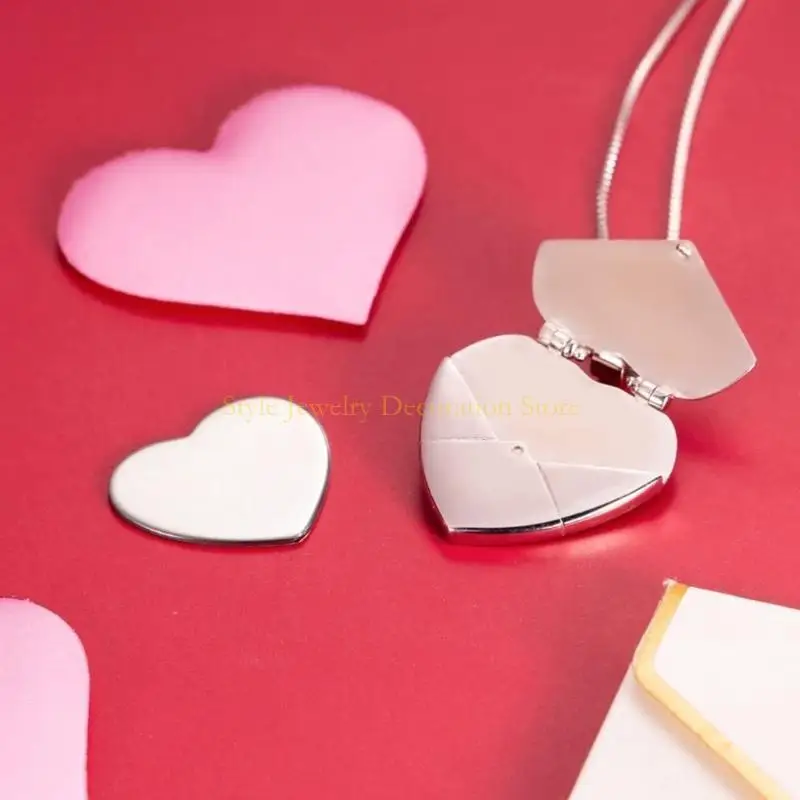 D46e عبارة حب خطاب قلادة قلادة قلادة قلادة قلادة القلب #5