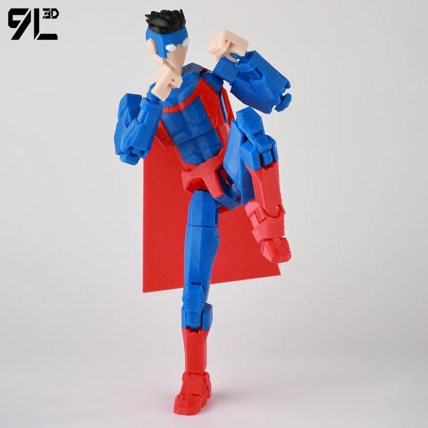 Figura De Acción T13 Articulada 2 Piezas (Rojo Y Azul) – Impresa En 3D, Decoración De Escritorio