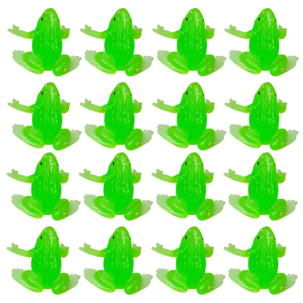 

20 Pcs Frog Ornaments Realistic Frogs Figure Soft Rubber Learning Toys Model Decor Bright Colors Kids Figurines Desktop Decor