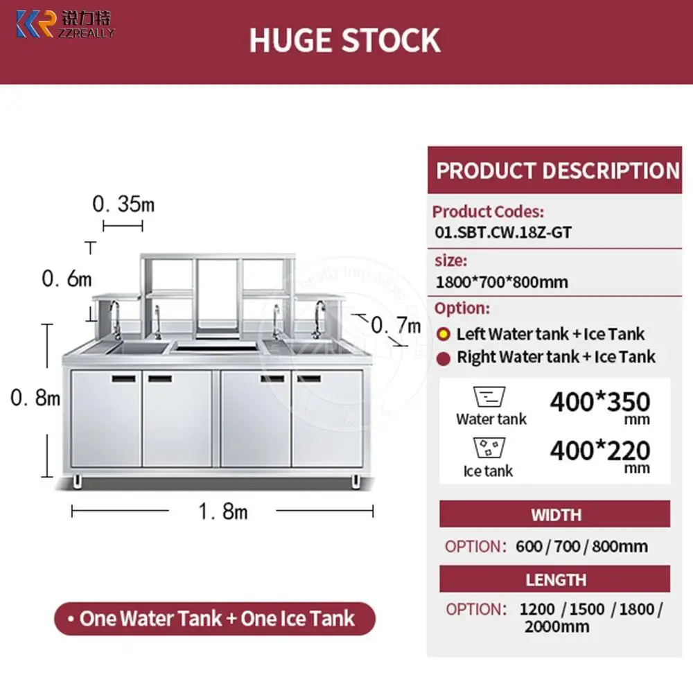 Commercial Milk Tea Counter Perfect Customize Drink Station Bubble Tea Counter