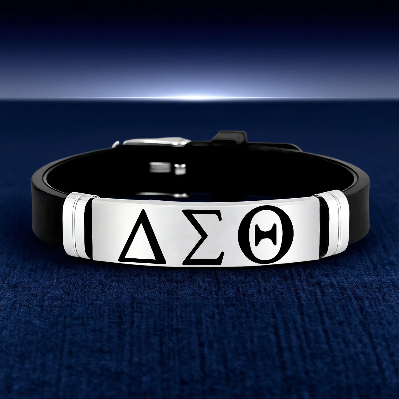 Delta Sigma Theta،Δ∑Θ، حزام معصم من السيليكون المبتكر من الفولاذ المقاوم للصدأ، هدية مثالية للأخوات والأصدقاء في المهرجانات وأعياد الميلاد #3