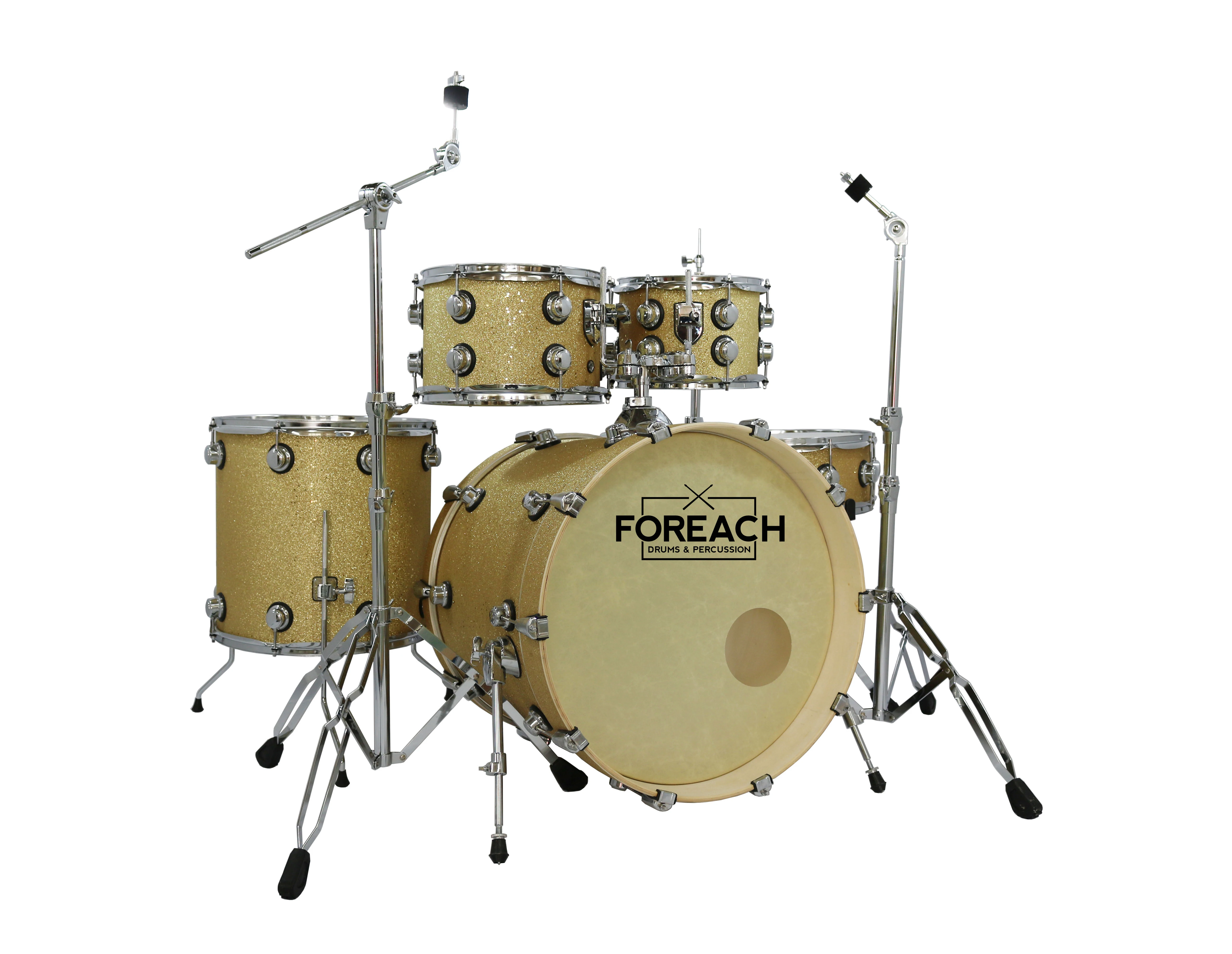 

Hot Sale FOREACH Sparkling Wrapped Acoustic Drum Set Drum Kit