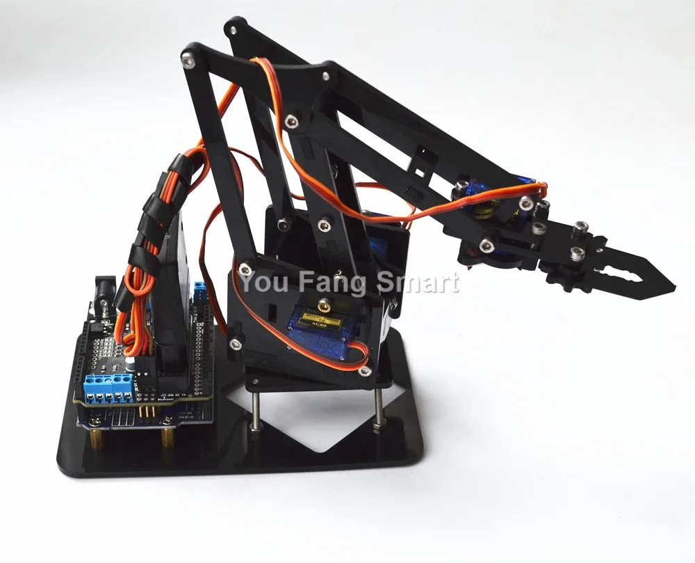 Sg90 mg90s Vorbau 4 dof Roboterarm-Kit mechanischer Arm Krallen-Kit ps2 oder Knopfs teuerung für Arduino-Roboterarm-Kit DIY-Programmier roboter – Detail 9