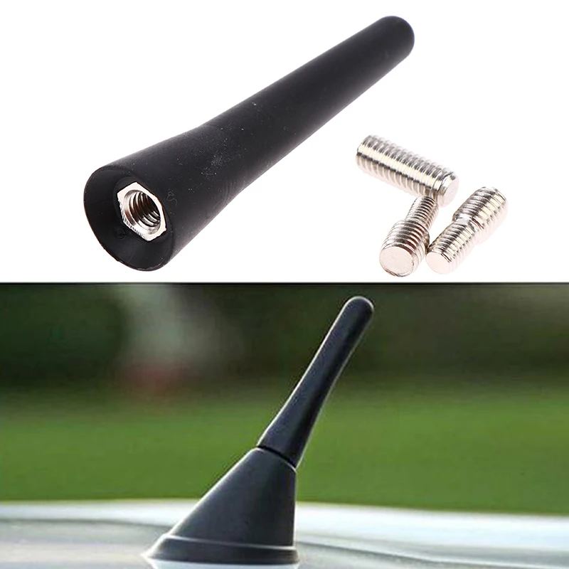 1 set Universal Car Antenna 6.5 cm(2.5 Inch) Short Car Aerial FM/AM Inputs M4 M5 M6