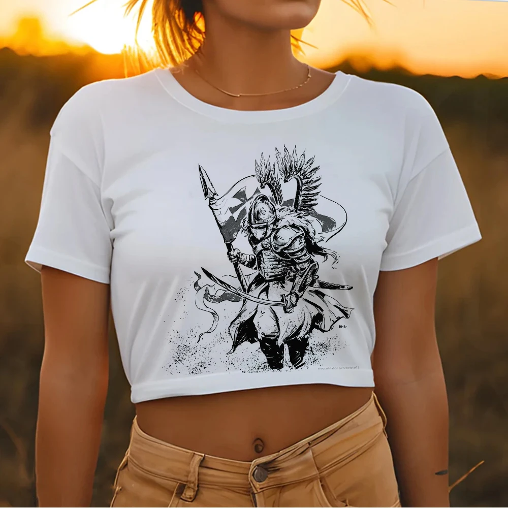 Poland t shirt women designer t-shirts female anime 2000s clothing