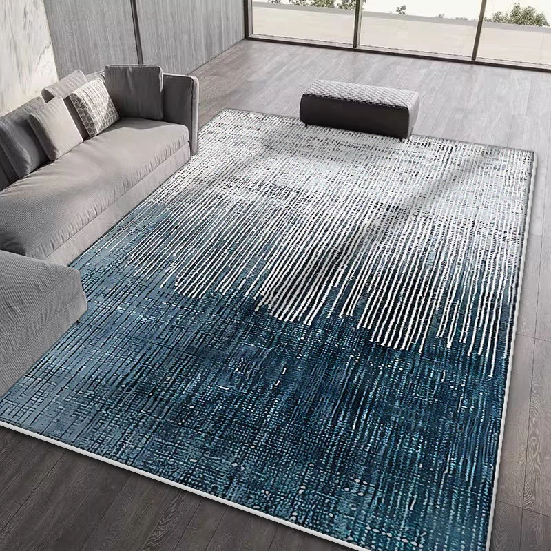 

Abstract Stripes Living Room Rug Easy Clean Home Decoration Non-slip Carpets for Bedroom Lounge Office Foldable Soft Floor Mat