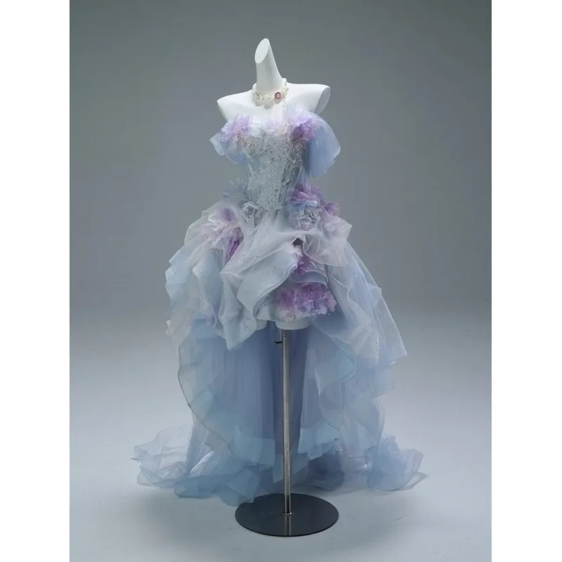 

Halloween Cosplay Cross Queen Short Princess Coronation Dress Heavy Craft Fishbone Piano Adult Formal Dress Women