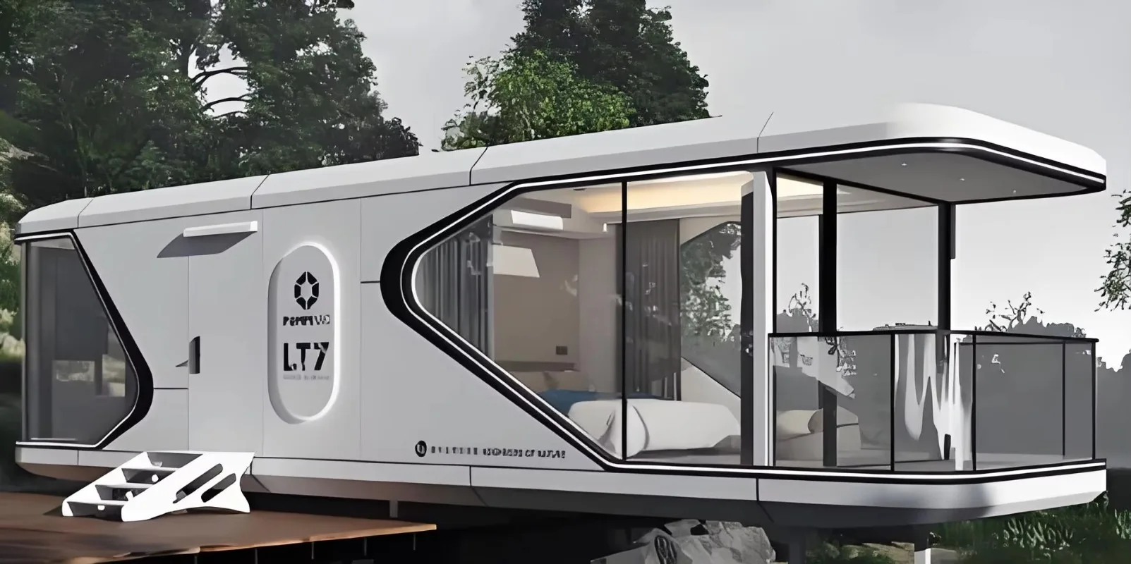 Casa móvil prefabricada compacta inteligente para hoteles de oficina o villa para eventos de glamping emergentes