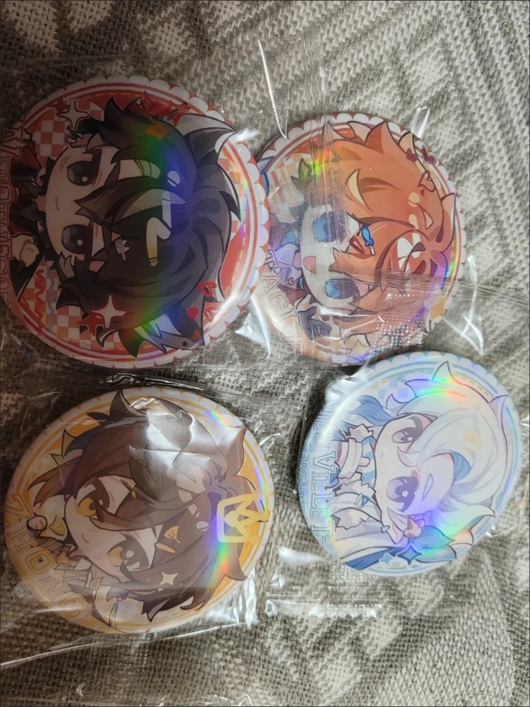 Anime Genshin Impact Fans fonctionne dessin animé mignon Cullet Laser broche Badge Cosplay accessoires pour vêtements sac à dos décor broche cadeau