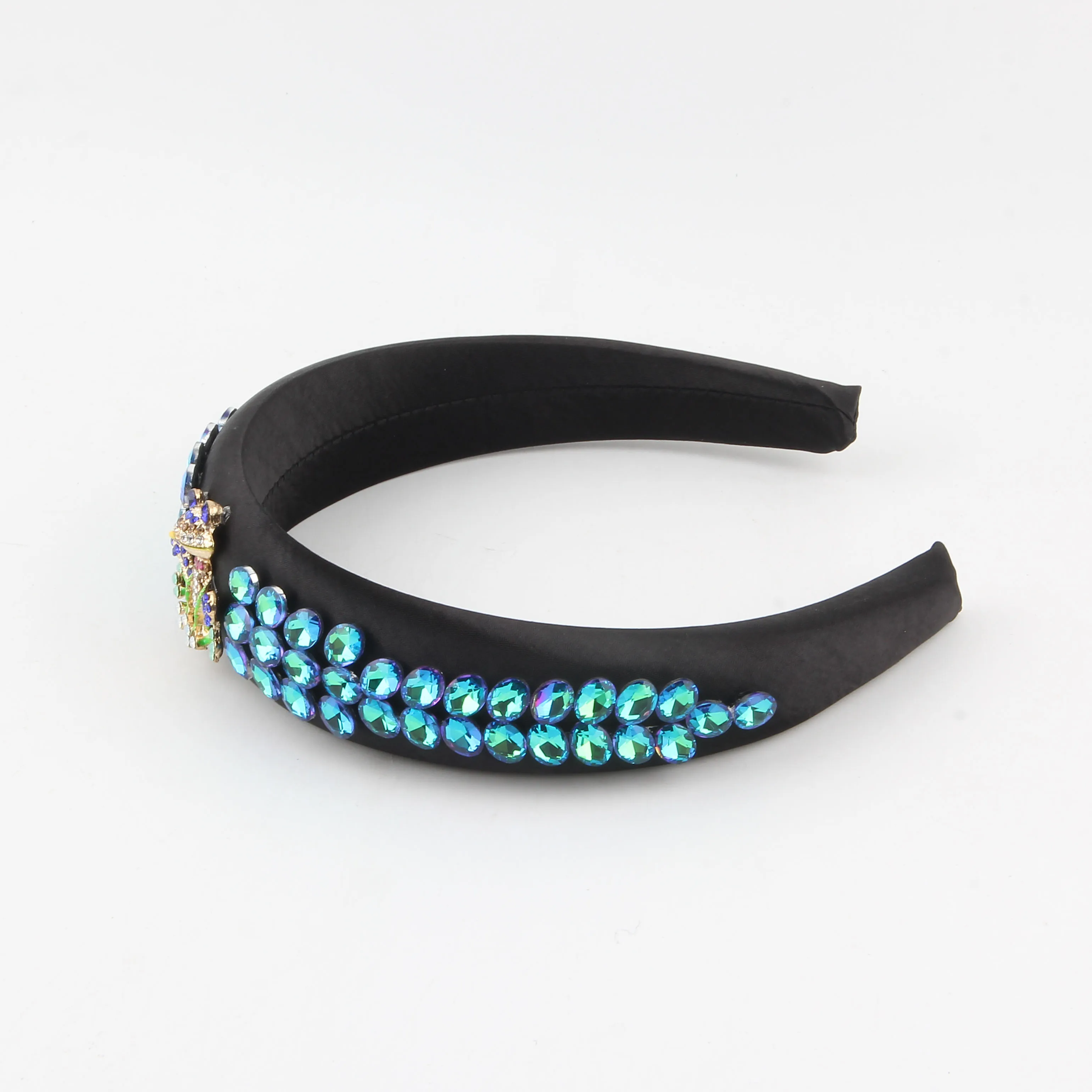 New European And American Fashionable Baroque Headband Elegant Sponge Glass Headband Magnificent Palace Hair Accessories 405