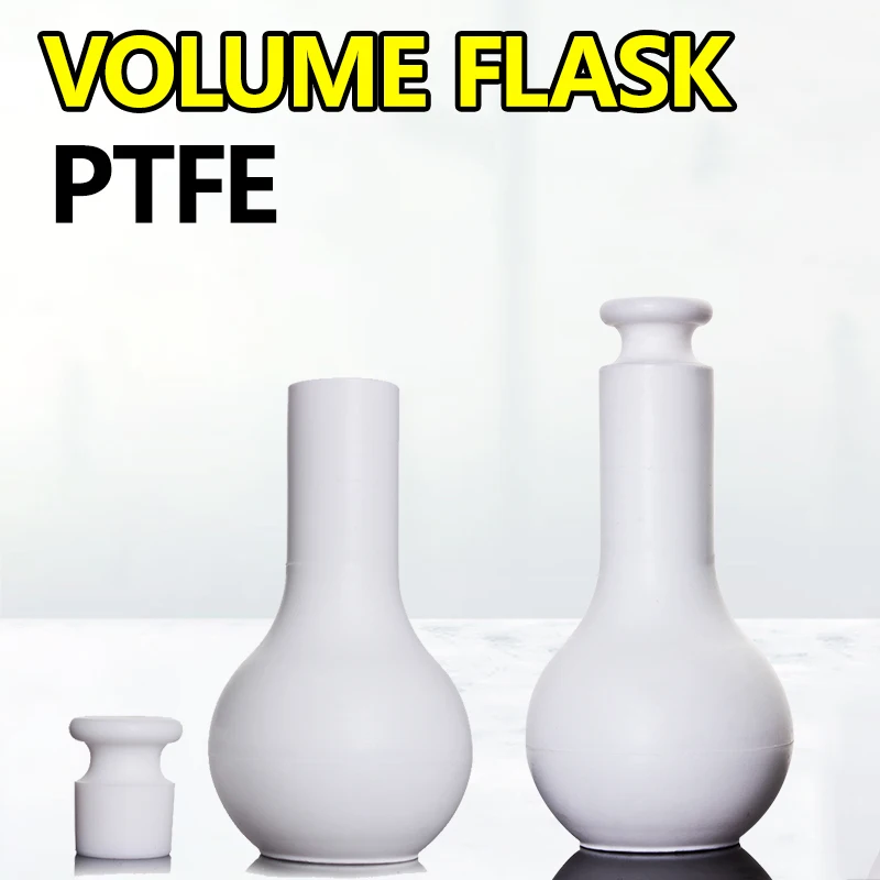 

Polytetrafluoroethylene volumetric flask PTFE liquid flask 25/50/100/200/250/500/1000/2000ml Acid and alkali resistant